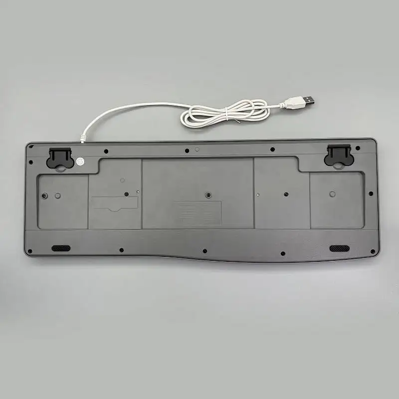 Large Computer Keyboard Wired USB Keyboard  With Orange  Gray White Keys High Contrast  Keyboard Makes Type Easy